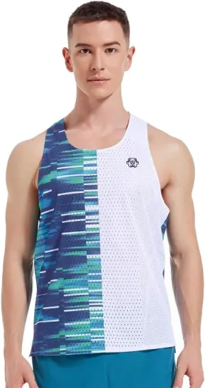 Seamless Marathon Tank Top Lightweight Running Singlet Shirt Dry Fit Workout Sleeveless T-Shirt