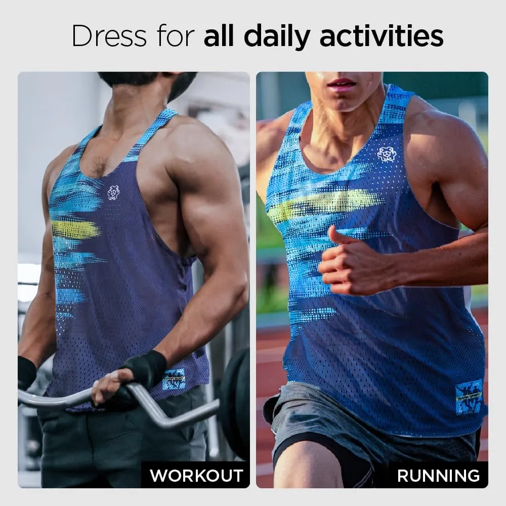 Seamless Marathon Tank Top Lightweight Running Singlet Shirt Dry Fit Workout Sleeveless T-Shirt