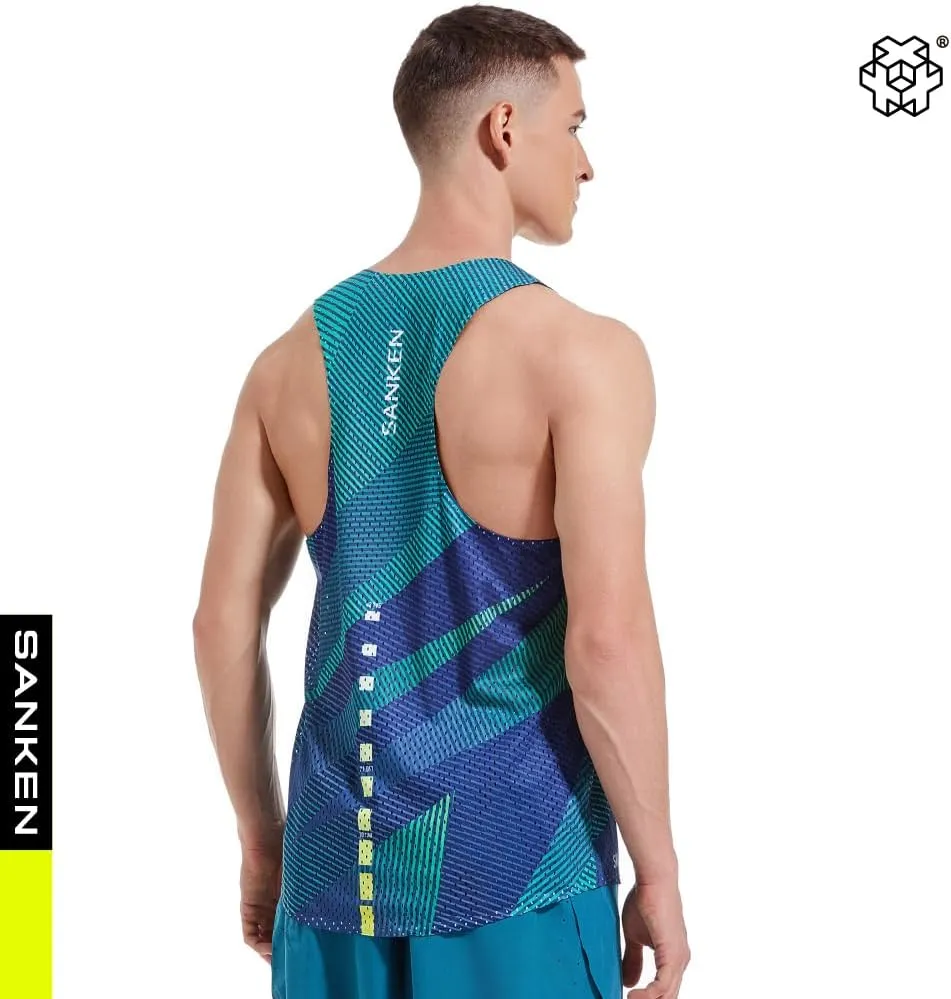 Seamless Marathon Tank Top Lightweight Running Singlet Shirt Dry Fit Workout Sleeveless T-Shirt