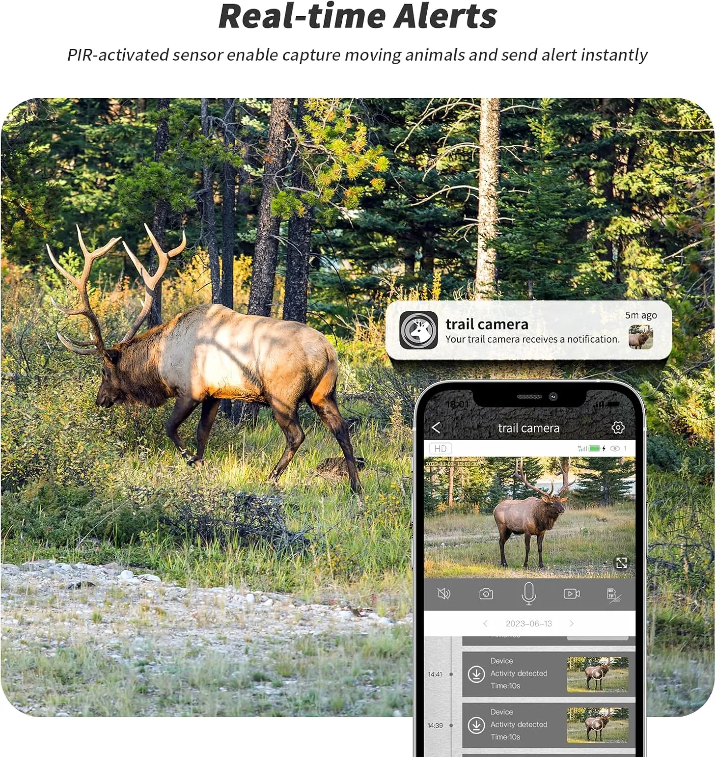 SEHMUA 4G LTE Cellular Trail Cameras 2 Pack,Live Streaming Game Camera Built-in SIM Card 0.2s Trigger Speed Motion Activated Solar Trail Camera with Night Vision IP66 Waterproof