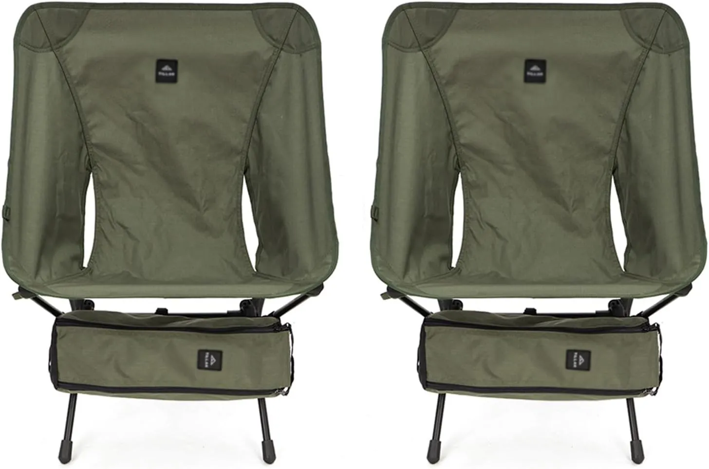 Set of 2 Folding Camping Chairs, Outdoor Furniture Aluminum Portable Folding Chair Great for Camping Picnic Park, Oxford Fabric, Recliner Garden Chairs, Green Outdoor Folding Chair (Green 65cm)