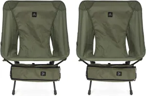 Set of 2 Folding Camping Chairs, Outdoor Furniture Aluminum Portable Folding Chair Great for Camping Picnic Park, Oxford Fabric, Recliner Garden Chairs, Green Outdoor Folding Chair (Green 65cm)