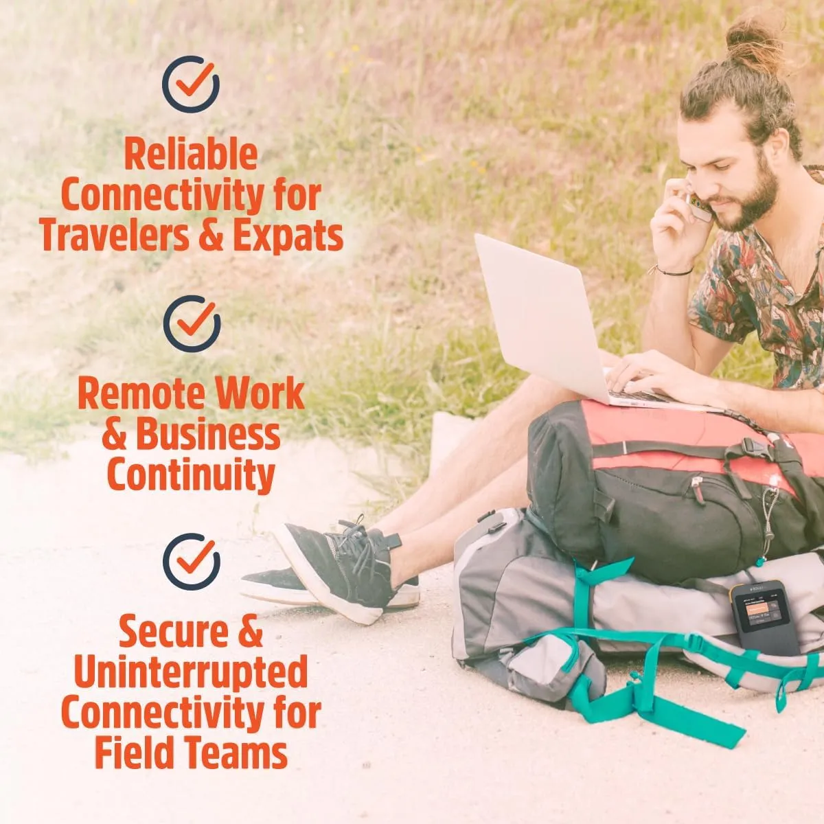 SIMO Solis 5G WiFi Mobile Hotspot Device, Portable WiFi for Travel in 140  Countries, No SIM Card, No Contract Required, Multi-Carrier Network, 16 Devices, 1GB/Month Lifetime Data