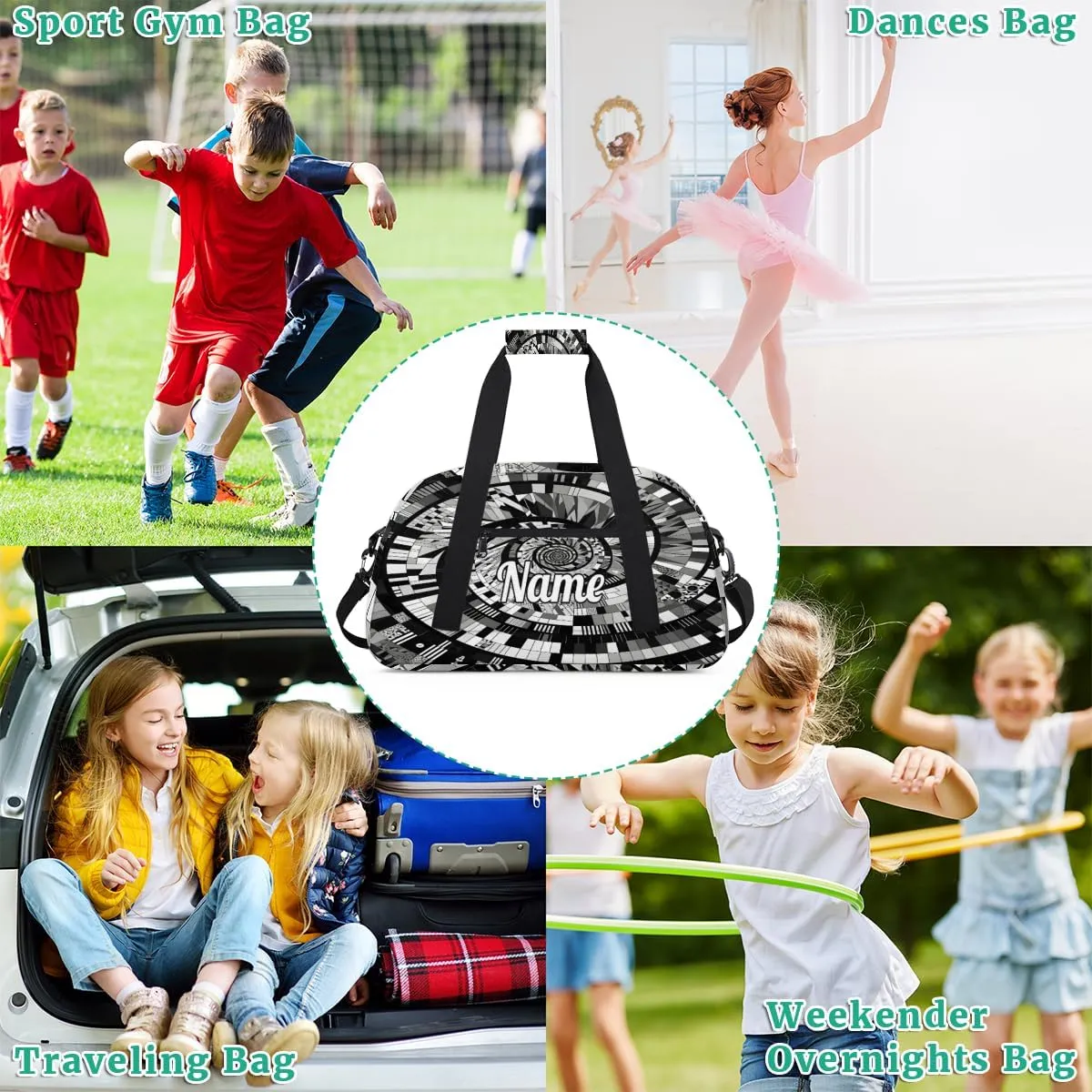 Singer Album Custom Sports Gym Bag Personalized Dance Bag Teens Travel Weekender Overnight Carry On Bag Boys Girls Waterproof