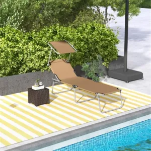 Single Beach Chair Outdoor Leisure Chair Folding Chair Camping Chair Reclining Chair Outdoor Scenery Chair, Suitable for Outdoor Camping
