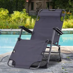 Single Beach Chair Outdoor Leisure Chair Folding Chair Camping Chair Reclining Chair Outdoor Scenery Chair, Suitable for Outdoor Camping