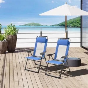 Single Beach Chair Outdoor Leisure Chair Folding Chair Camping Chair Reclining Chair Outdoor Scenery Chair, Suitable for Outdoor Camping