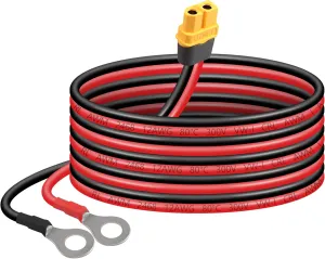SinLoon XT60 to O Ring Terminal Cable 12AWG 59inch XT60H Female to O-Ring Connector Cord for RC Aircraft Toy Cars Lipo Battery FPV Racing Drone (1.5M/5Ft-F)