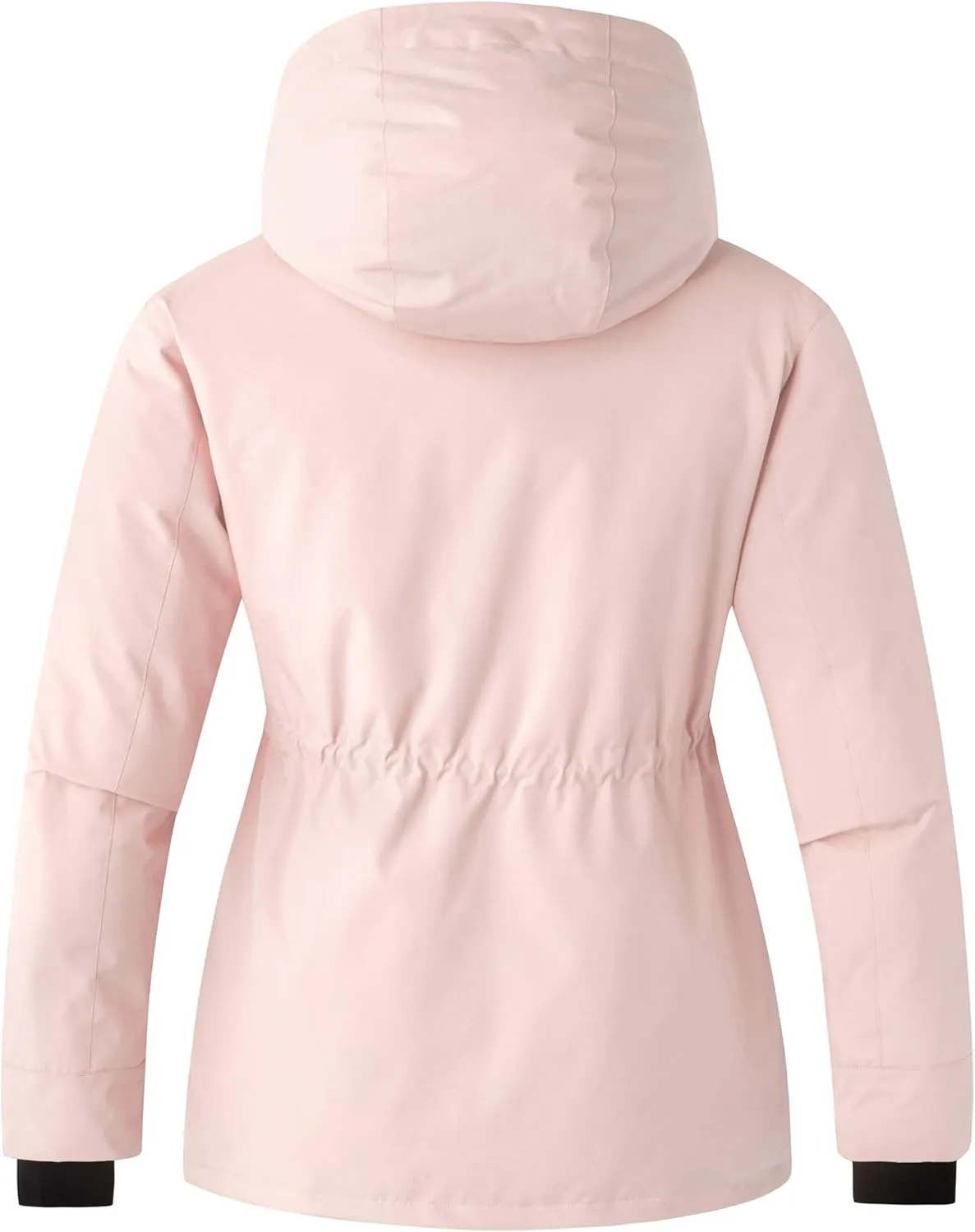 Skieer Women's Waterproof Ski Jacket Hooded Fleece Winter Jacket Warm Snow Coat
