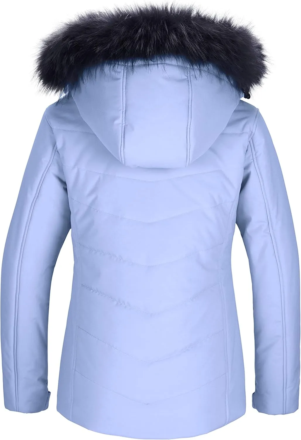 Skieer Women's Waterproof Ski Jacket Warm Puffer Jacket Thick Hooded Winter Coat