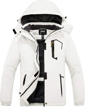 Skieer Women's Waterproof Ski Jacket Warm Winter Coat Fleece Snowboarding Coat