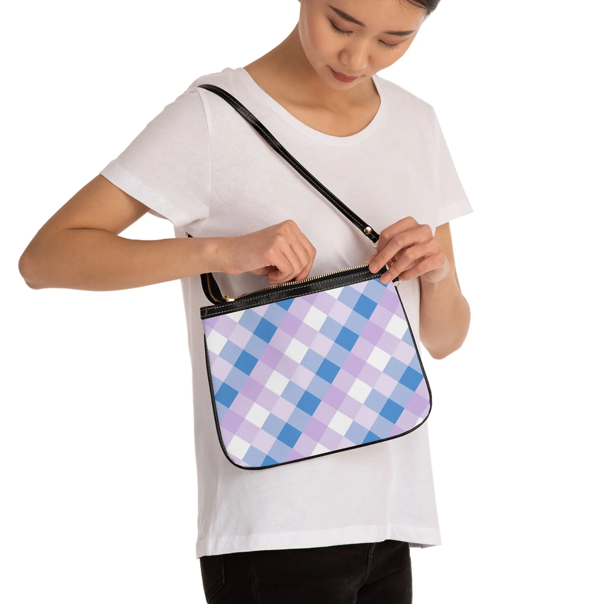 Small Shoulder Bag - Pastel Plaid