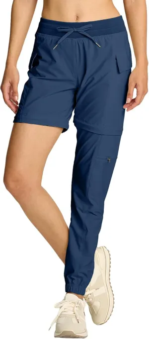 smawell Women's Hiking Pants Convertible Lightweight Zip-Off Outdoor Pants Quick Dry Joggers with Pocket