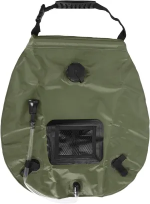 Solar Camp Shower Bag, Portable Back Thermometer Solar Shower Bag 20L with Mango to Travel to Swimming (OD Green)