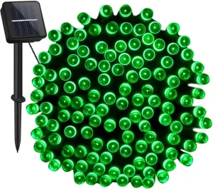 Solar Christmas Light String, 11m 60LED Outdoor Light String 8 Modes Waterproof Solar String Lights for Trees Patio Fence Party Christmas Decor (Green)