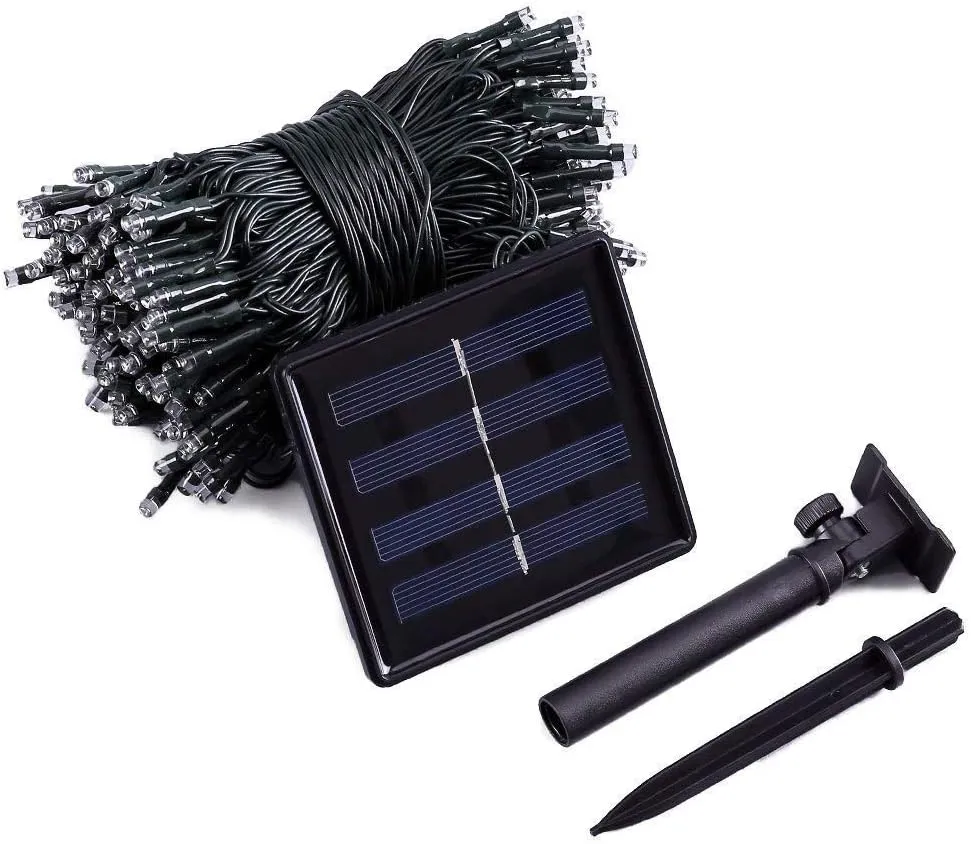 Solar Christmas Light String, 32m 300 LED Outdoor Light String 8 Modes Waterproof Solar String Lights for Trees Patio Fence Party Christmas Decor (Green)