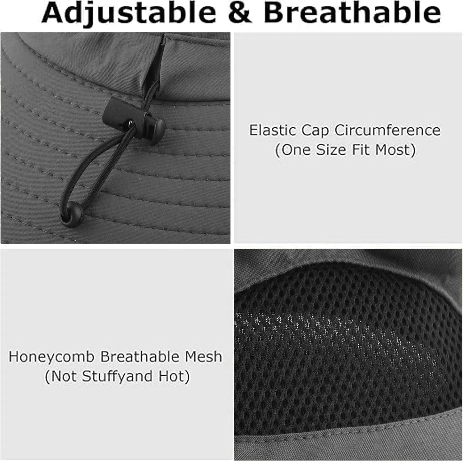 Solar Fan Hat Men Women Mens Outdoor Wide Brim Sun Hat with 2 Solar Fan Fishing hat-Removable&USB Charging Fans