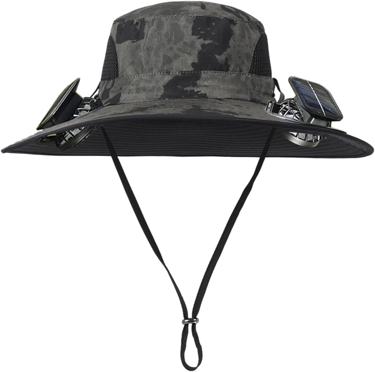 Solar Fan Hat,with 2 Solar Powered Fans,Outdoor Summer UV Hiking Camping Fishing Hat,Solar & USB Charging