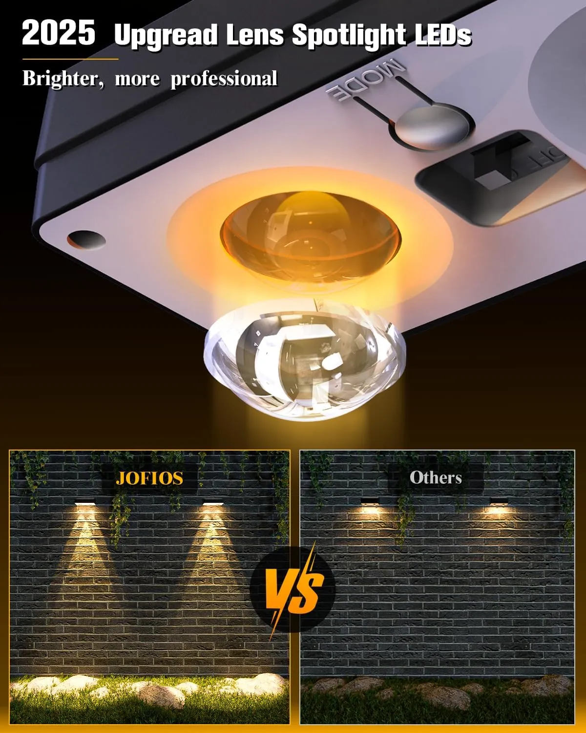 Solar Fence Lights 12 Pack, 50 Lumens Outdoor Fence Solar Lights with 12 Modes RGB Color Glow LED Solar Lights Outdoor Waterproof, Solar Lights for Patio, Backyard, Deck, Fence, Railing.