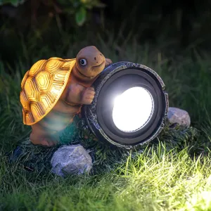 Solar Garden Decorations - 9X6.5X6 Inch Turtle Solar Lights Outdoor, Waterproof Solar Powered Animal Garden Statues with LED Lights, A Great Gift for Garden Lovers, Yard, Patio, and Pathway Decoration