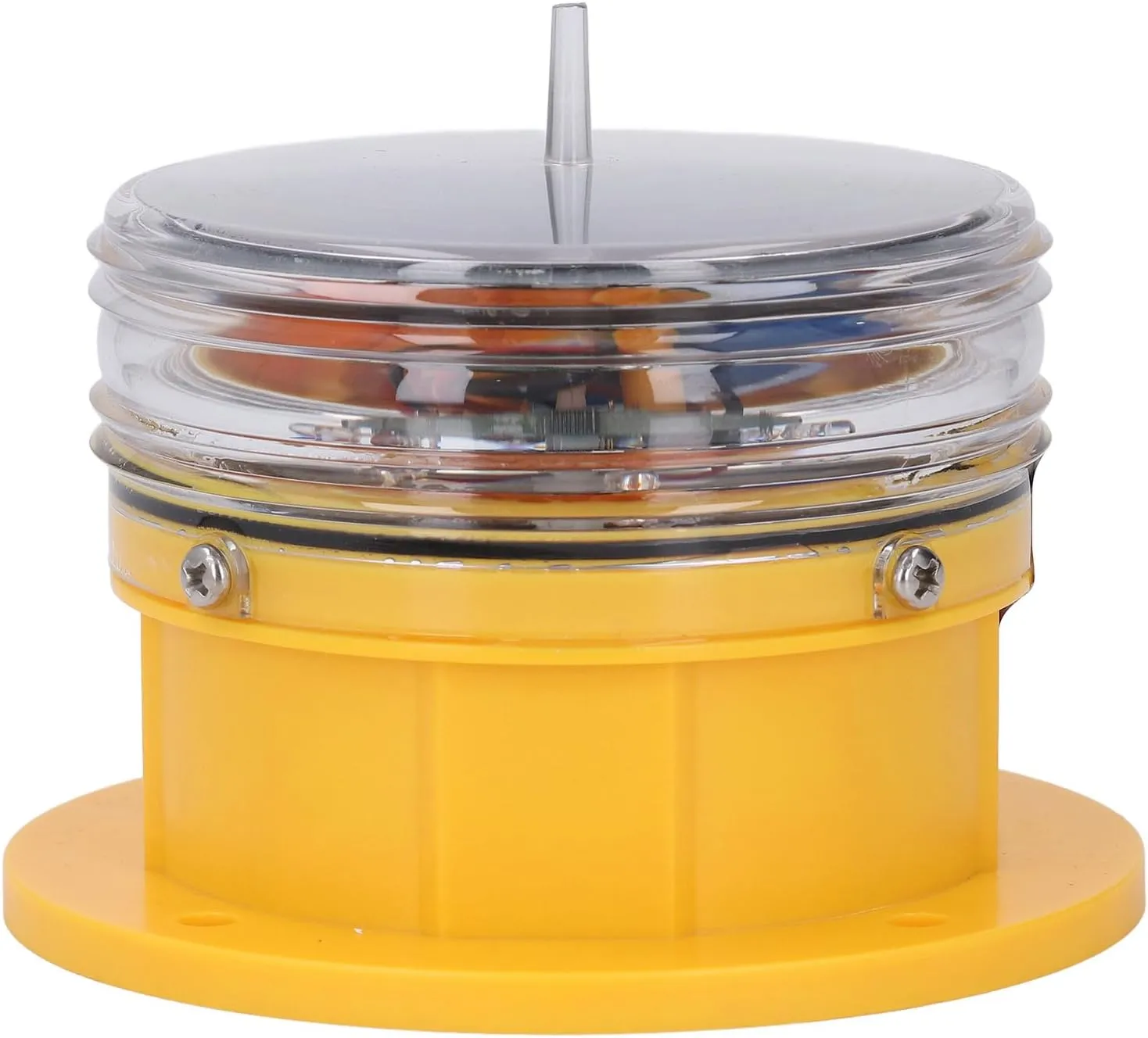 Solar Navigation Light, LED Beacon Light for Maritime Waterway Buildings Tower Crane, Solar Power, 2.5nm Visible Distance, IP67 Waterproof, with Remote Control for Marine