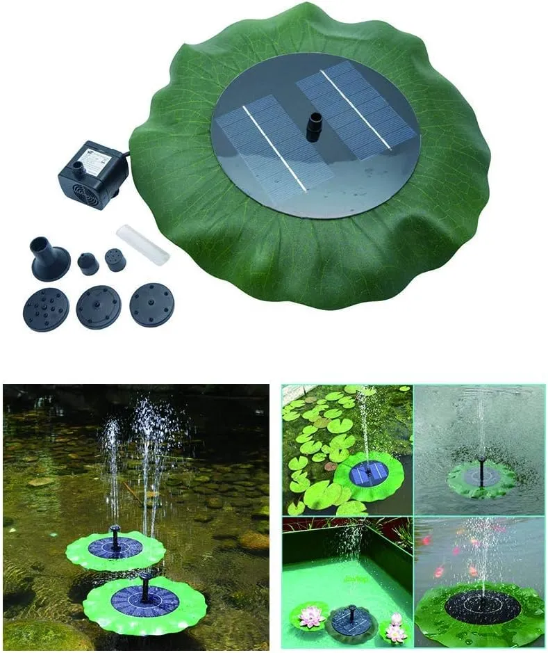 Solar Pond Fountain Pump - MASO 7V 1.4W Solar Panel Powered Water Pump Floating Pump for Garden Pool Aquarium