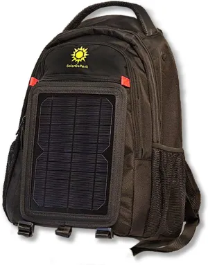 solar powered backpack, charge mobile devices, Take Your Power with You - Stay Charged My Friends !! - Black
