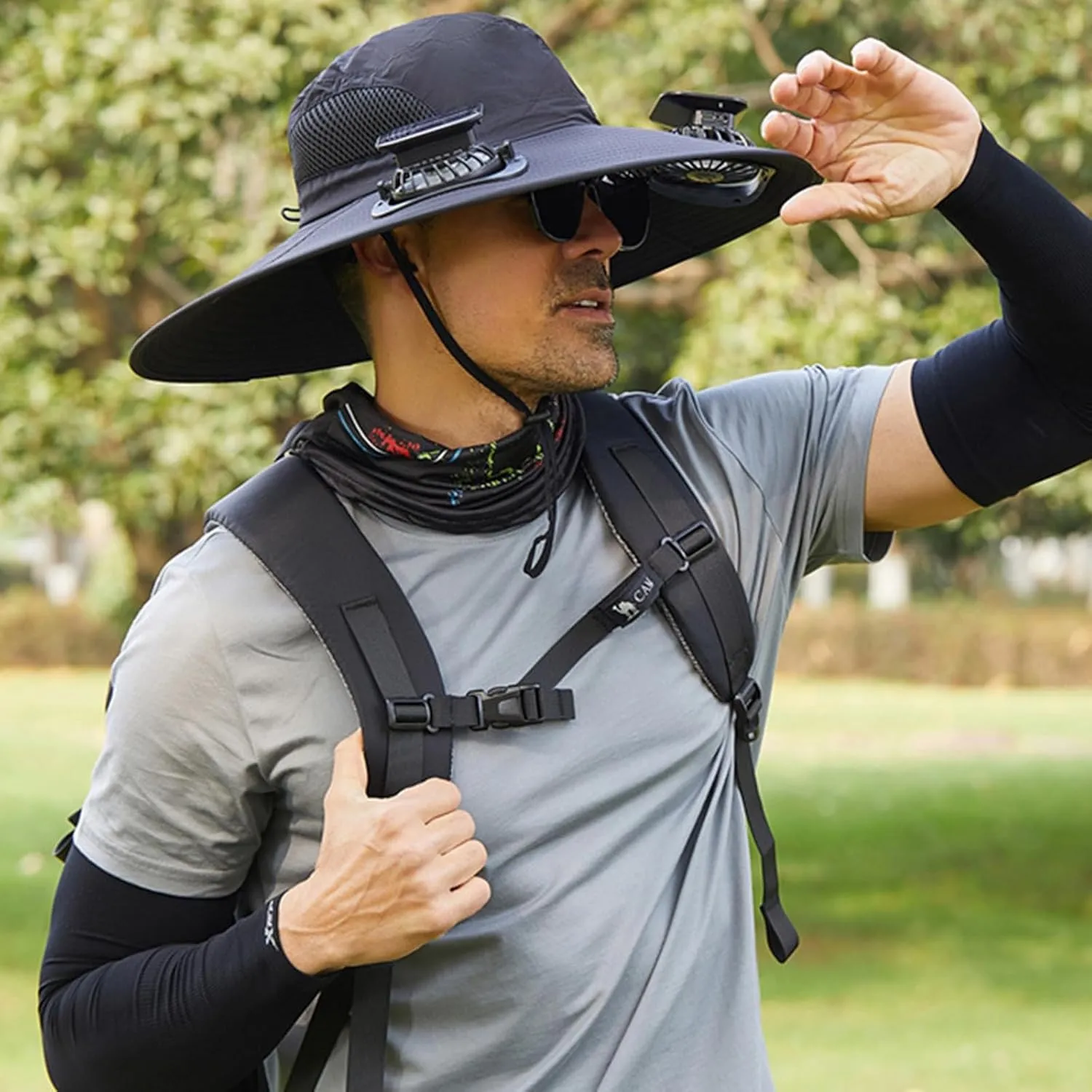 Solar Powered Fan Cooling Hat – for Outdoor Work and Fishing, UPF 50  Solar Panel Hat with Fan for Men Women