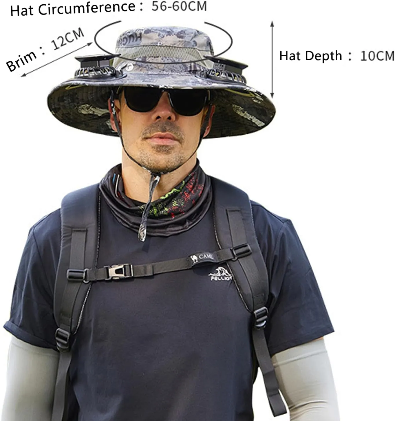 Solar Powered Fan Cooling Hat – for Outdoor Work and Fishing, UPF 50  Solar Panel Hat with Fan for Men Women