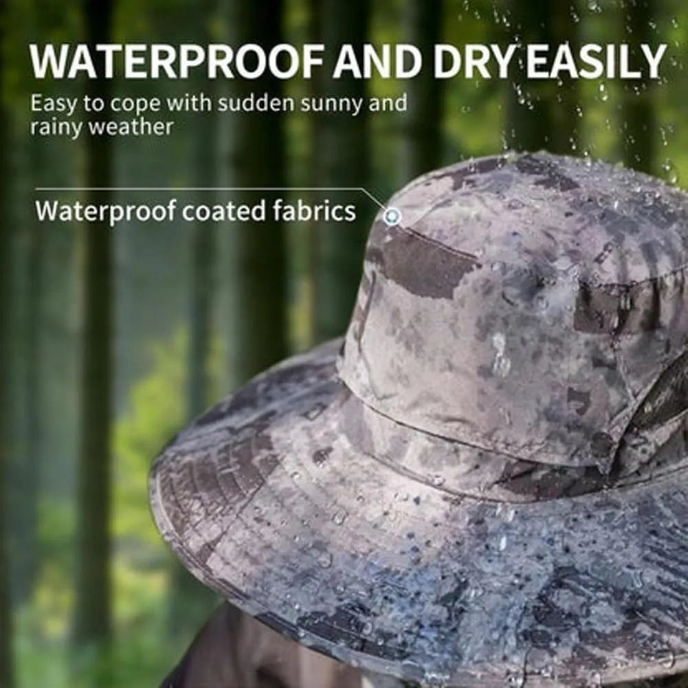 Solar Powered Fan Hat for Men, Outdoor Wide Brim Hat with Fans Solar Power, UPF 50 , Removable & USB Charging Fan