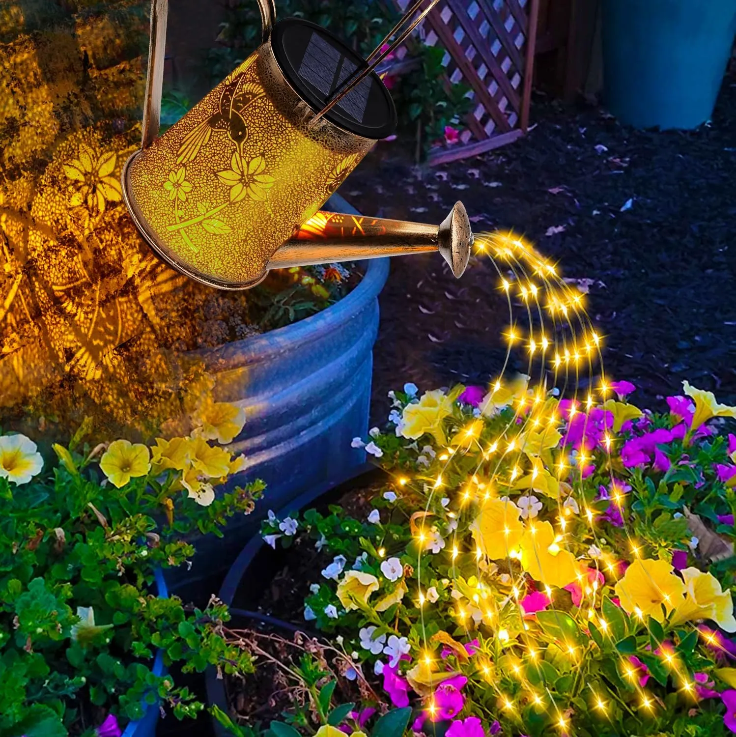 Solar Watering Can Lights, Hummingbird Mothers Day Gifts for Women Mom Grandma Birthday, Waterproof Outdoor Garden Decor Large Hanging Solar Lanterns Garden Lights for Patio Yard Flowerbed Pathway