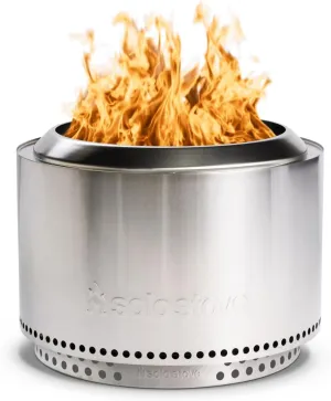 Solo Stove Yukon 2.0, 27 Inch Smokeless Fire Pit with Removable Ash Pan - Wood Burning Portable Stainless Steel Outdoor Fireplace, Stainless Steel, Ideal for 6 or More People, 38 lbs
