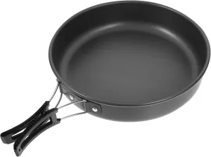 Sosoport Travel Baking Griddle Pan Portable Camping Frying Pan Set Mesh Bag Non-Stick Skillet for Outdoor Cooking Quick Heat-up