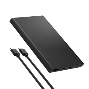 Spigen Durable Alloy Power Bank 10,000mAh, 22.5W Fast Charging Power Bank with PD3.0 20W for 2 USB-C Ports - Black