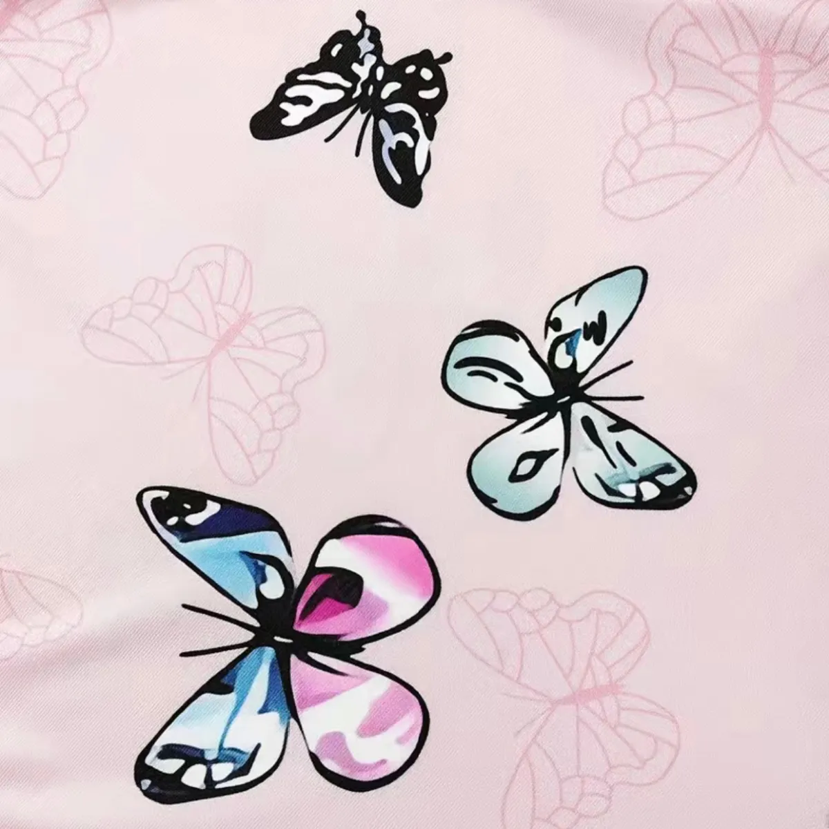 Sporty Boxer PJ Leisure Shorts Size 22 Letter Tape Stretch Pink Butterfly NEW