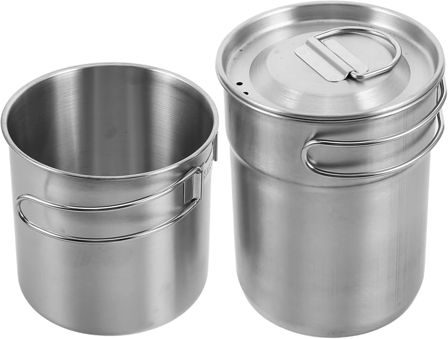 Stackable Camping Cups with Lids 2pcs Reusable Outdoor Cups Collapsible Water Mugs for Hiking Picnic Travel