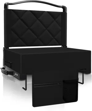 Stadium Seats with Back Support and Cushion Thick Padded Bleacher Chairs with Shoulder Strap, Portable Folding Stadium Seat Chairs for Bleachers Include Cup Holder and Side Pocket