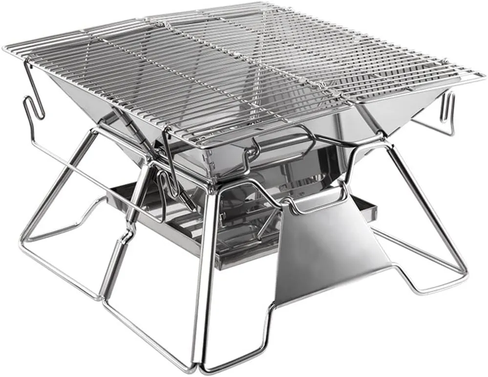 Stainless Steel Folding Portable Grill Outdoor Barbecue Camping Picnic Barbecue Utensils Barbecue Grill