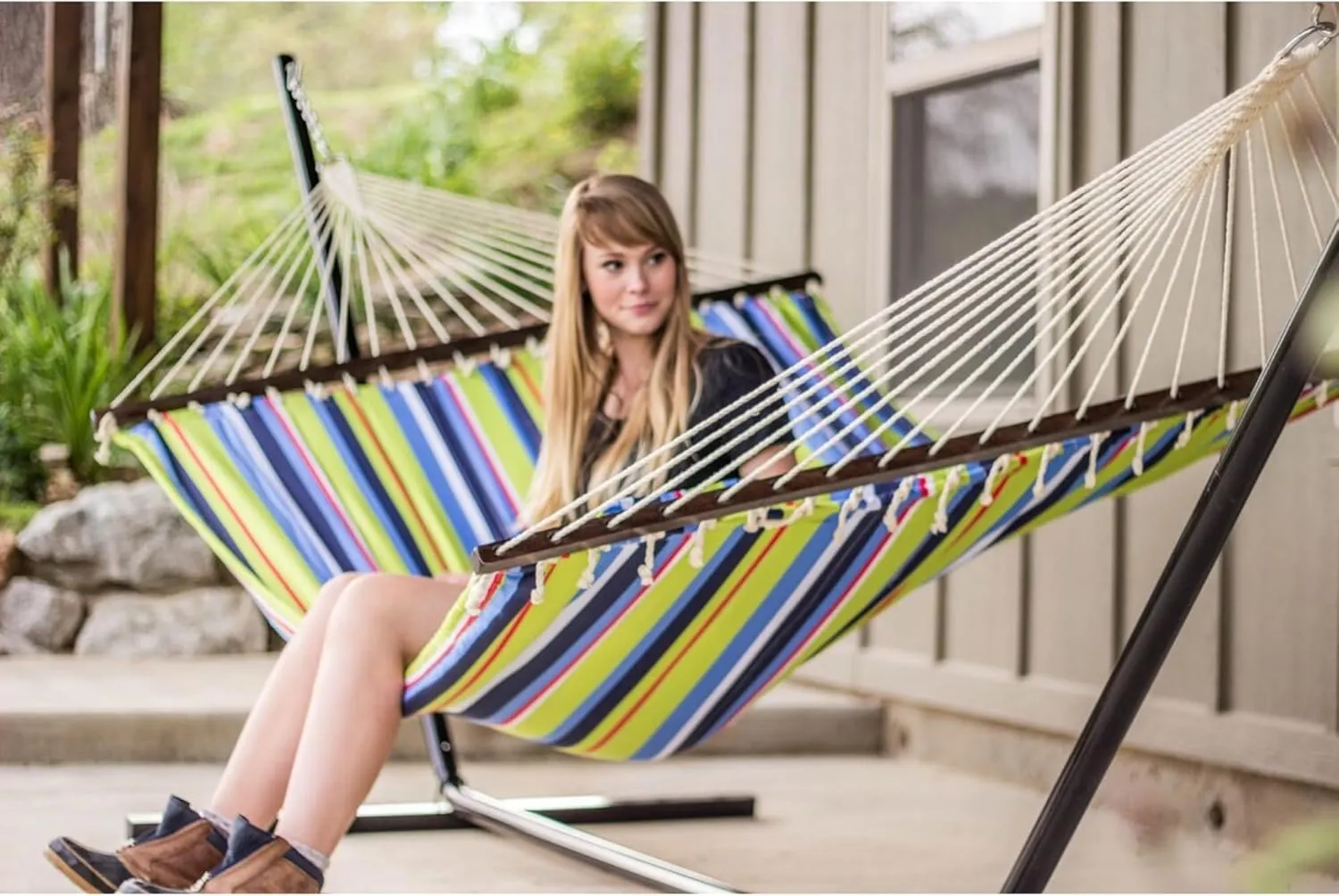 Stansport Outdoor Camping Hammock with Pillow and Stand