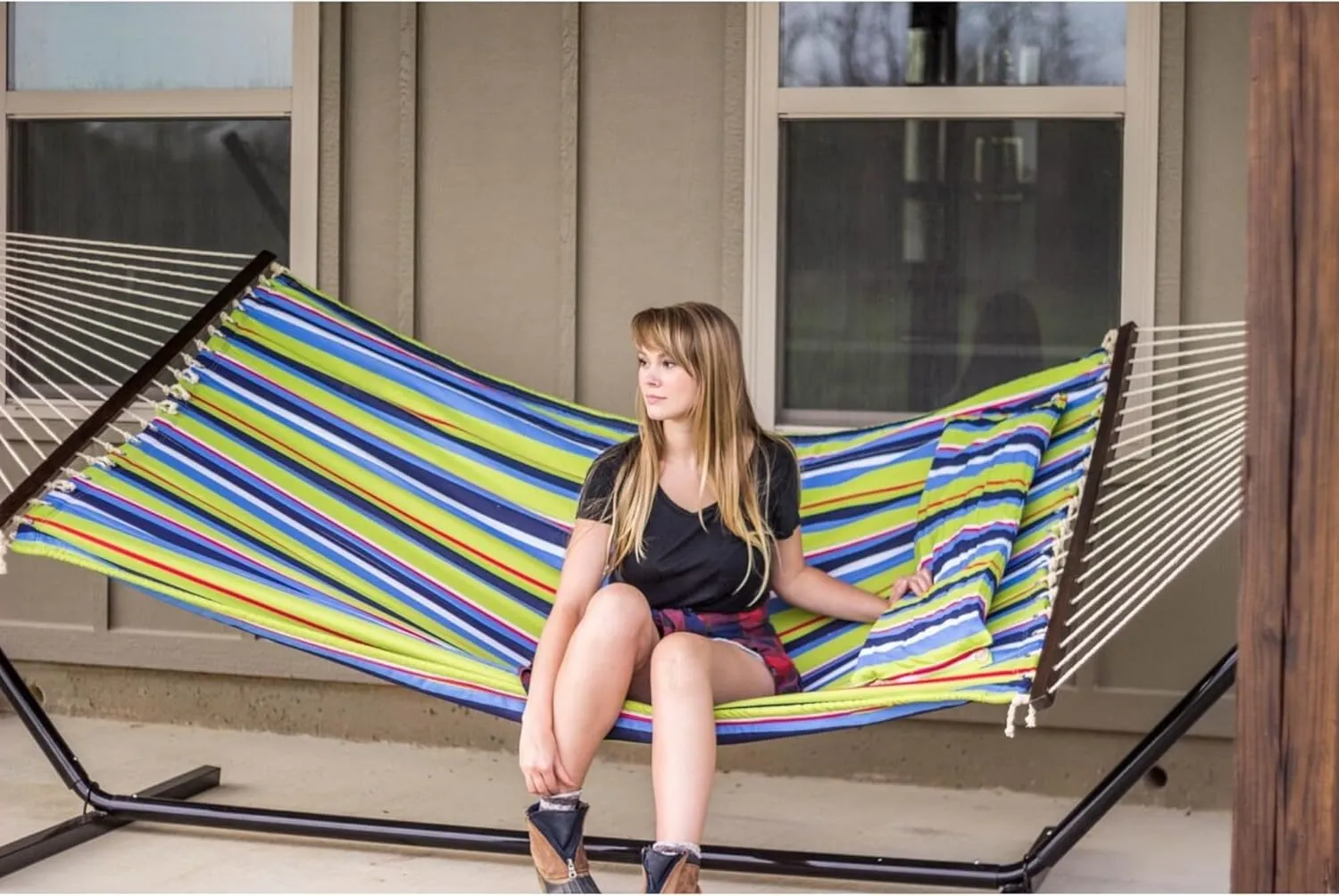 Stansport Outdoor Camping Hammock with Pillow and Stand
