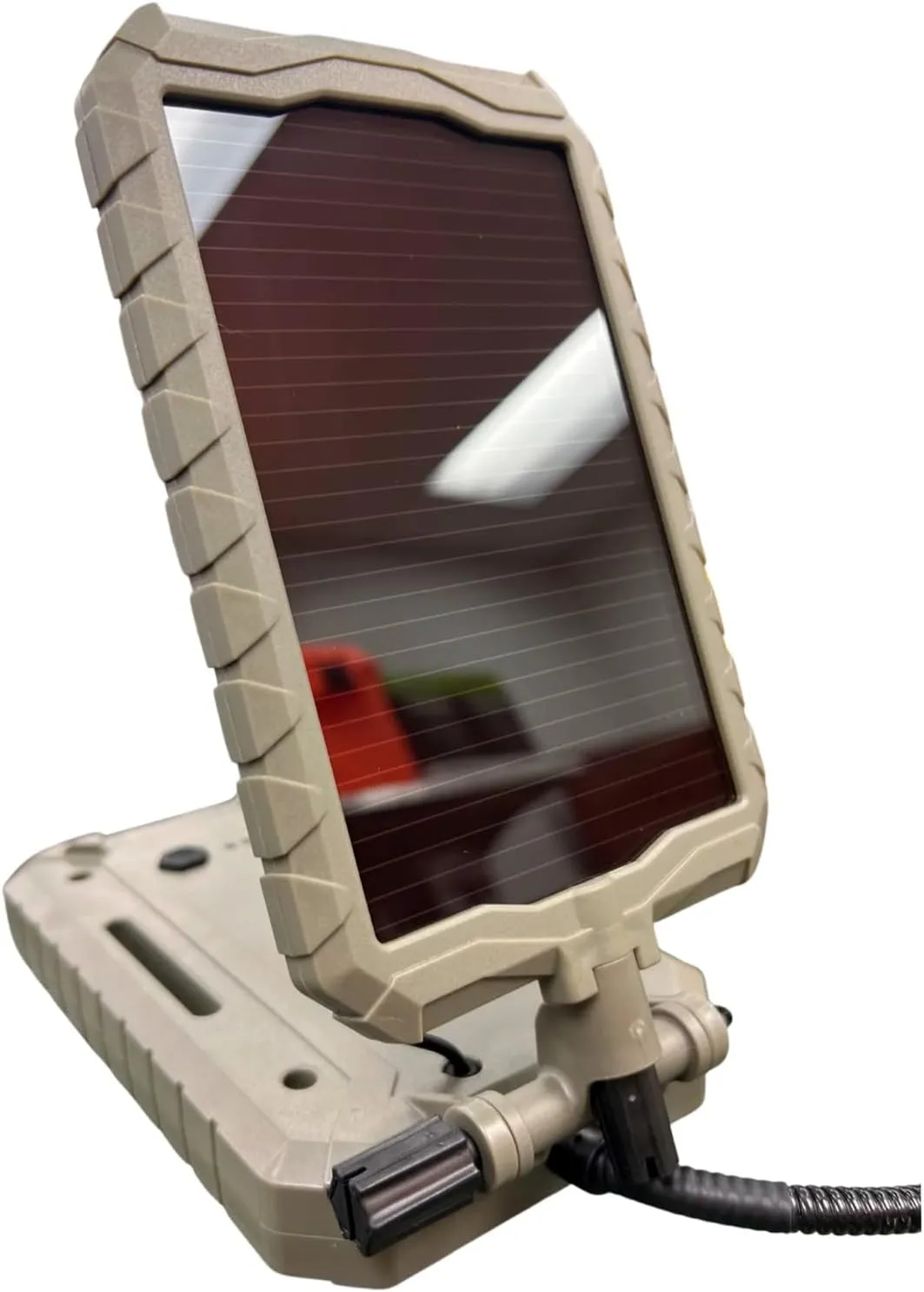 Stealth Cam Durable Sol-Pak Solar Battery Pack, 12V Solar Power Panel, Rechargeable Battery & 10ft Insulated Cable, Compatible with All Wireless/Cellular Trail Cameras - 5000 mAh