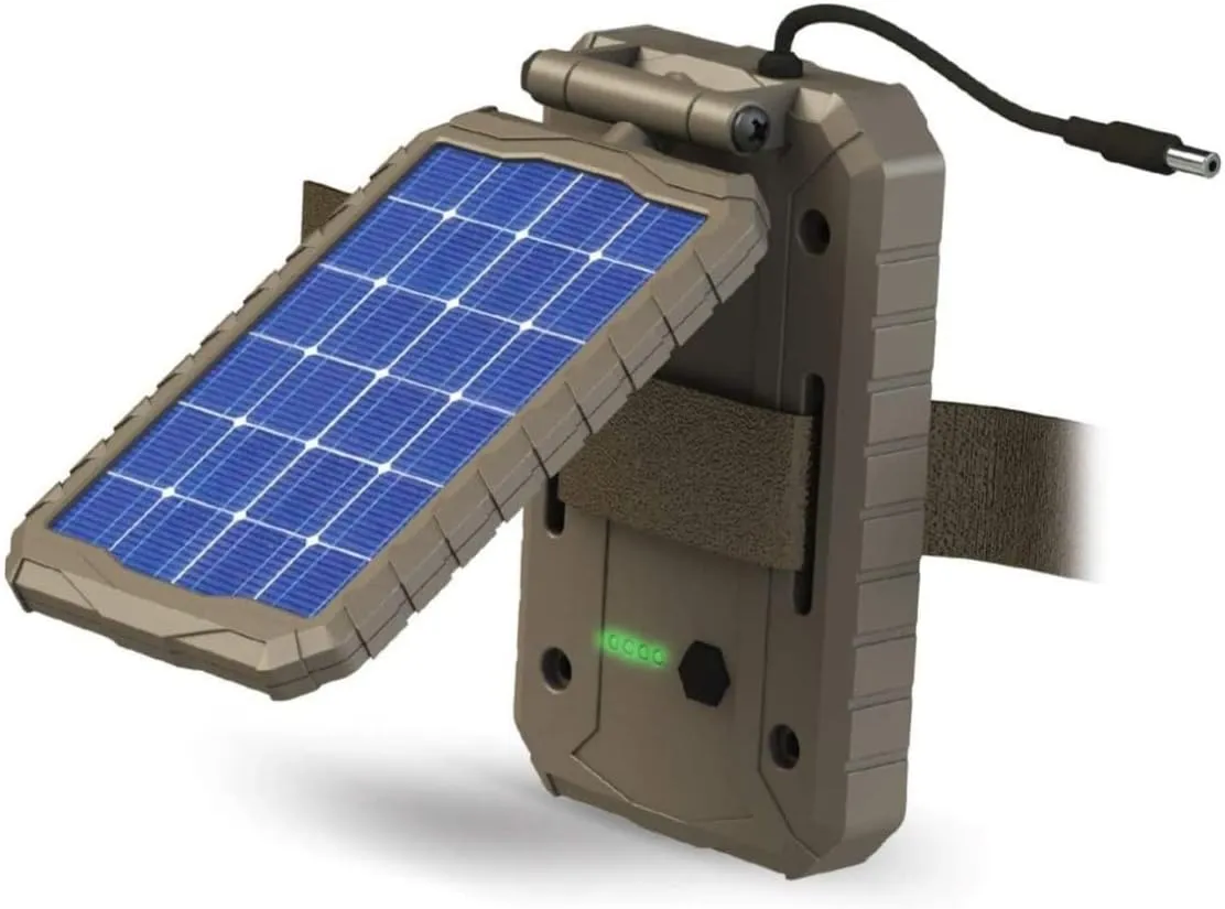 Stealth Cam Lithium Solar Power Panel (4-Pack) Bundle with Card Reader Compatible with Mac and PC Systems (5 Items)