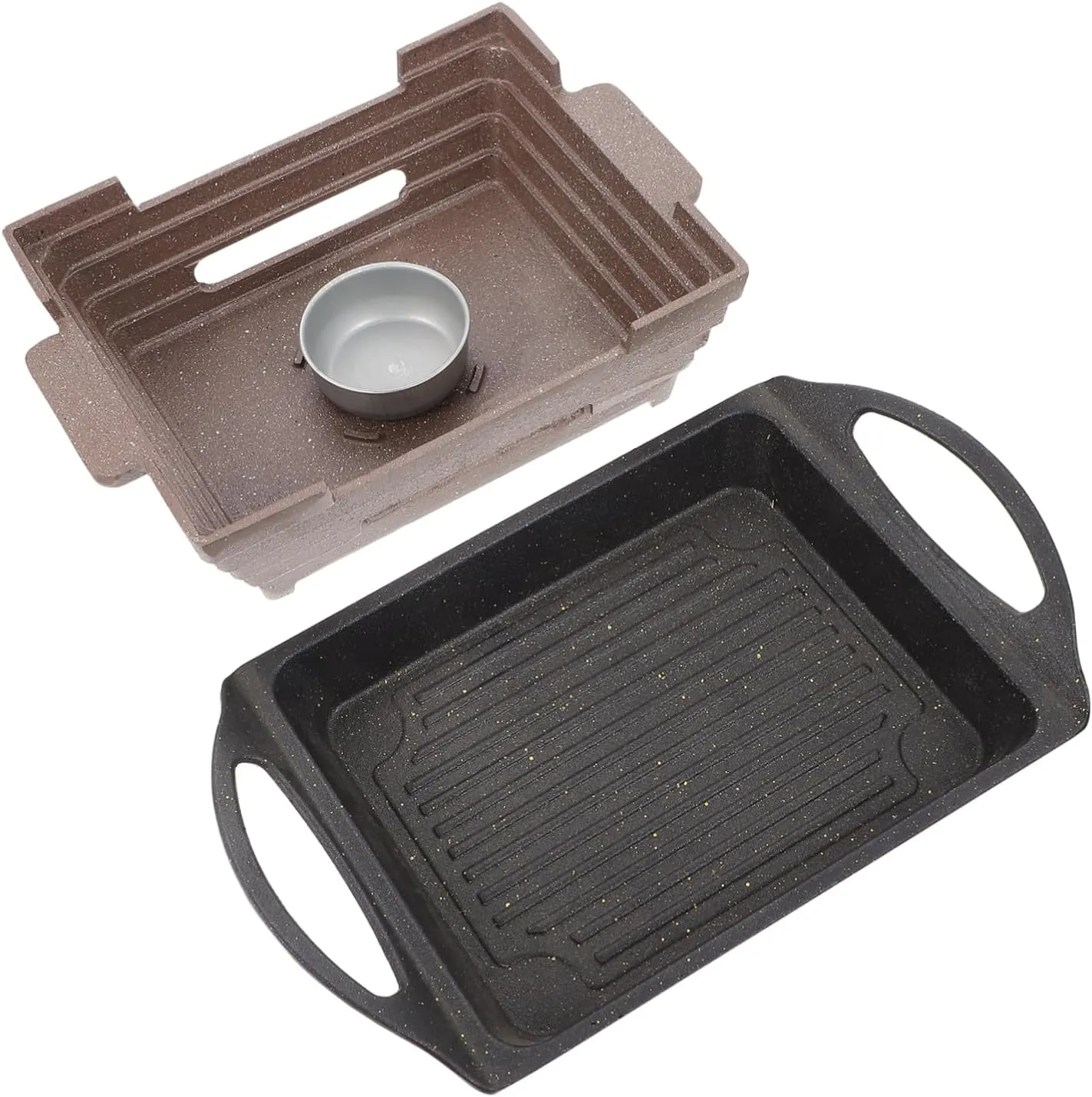 STOBAZA 1Pc Sturdy Grilled Fish Stove Multi Purpose Barbecue Grill for Camping Fishing and Outdoor Cooking Easy to Clean Alloy Design