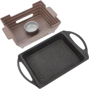 STOBAZA 1Pc Sturdy Grilled Fish Stove Multi Purpose Barbecue Grill for Camping Fishing and Outdoor Cooking Easy to Clean Alloy Design