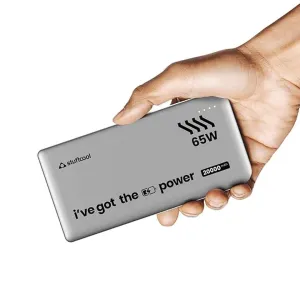 Stuffcool Major Ultra 65W PD Super 20000mAh Laptop Powerbank(Silver)