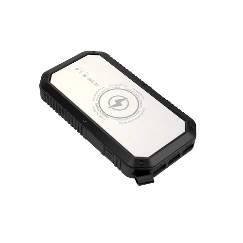 Sun Chaser Solar Powered Wireless Phone Charger 20,000 mAh With LED Flood Light