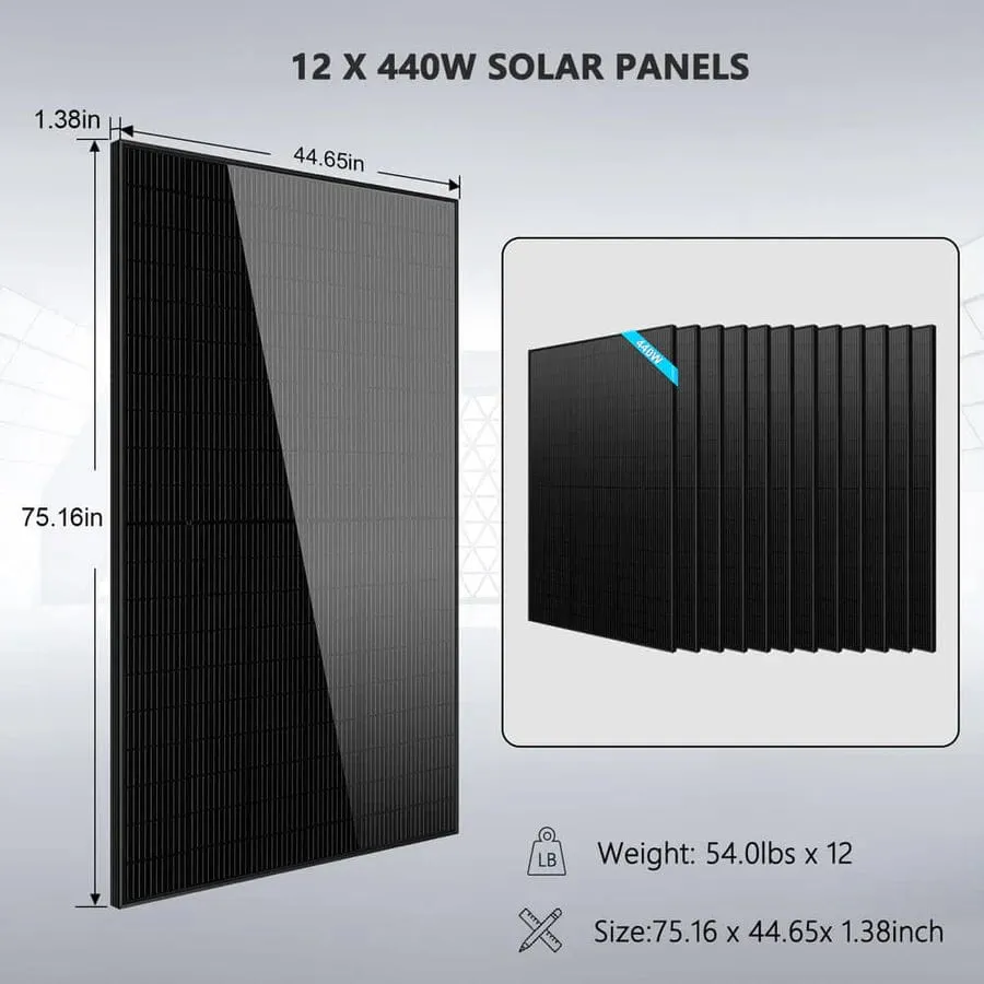 SunGoldPower SGK-12MAX| 12000W Off Grid Solar Kit | 48V | 120V/240V