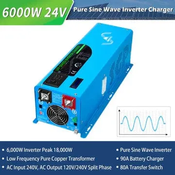SunGoldPower SGK-PRO62 | 6000W Off Grid Solar Kit | 24VDC | 120V/240V