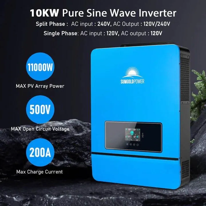 SunGoldPower SGM-10K20 | 10KW Off Grid Solar Kit | 48VDC | 120V/240V