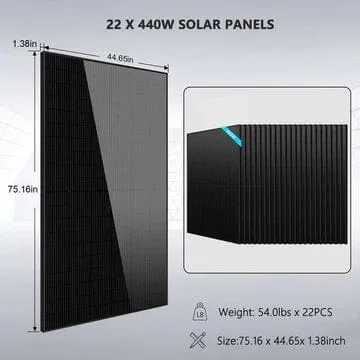 SunGoldPower SGR-13K25E | 13KW Off-Grid Solar Kit | 48VDC | 120V/240V